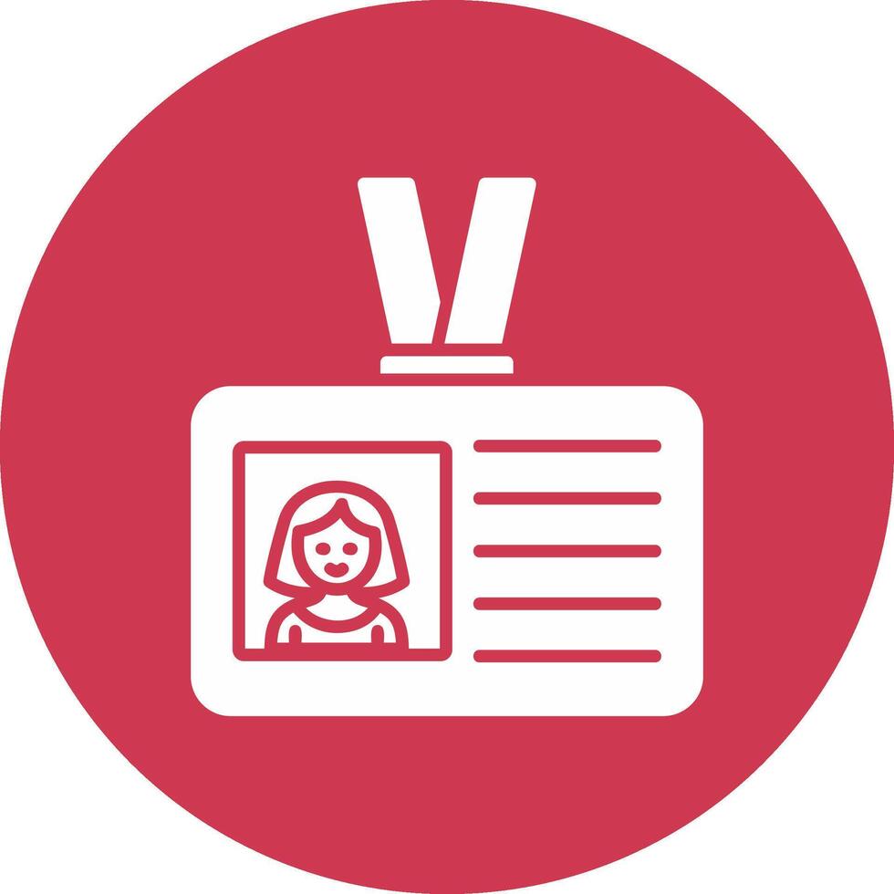 Id Card Glyph Multi Circle Icon vector