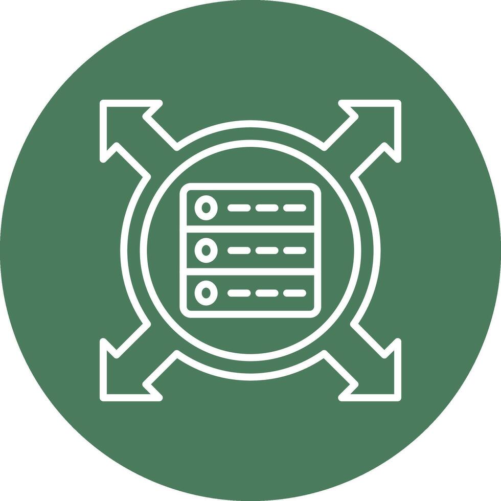Data Driven Line Multi Circle Icon vector