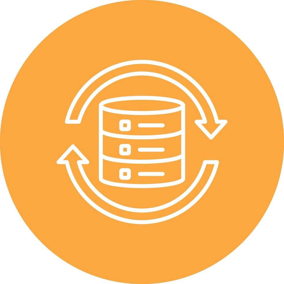 Data Synchronization Line Multi Circle Icon vector