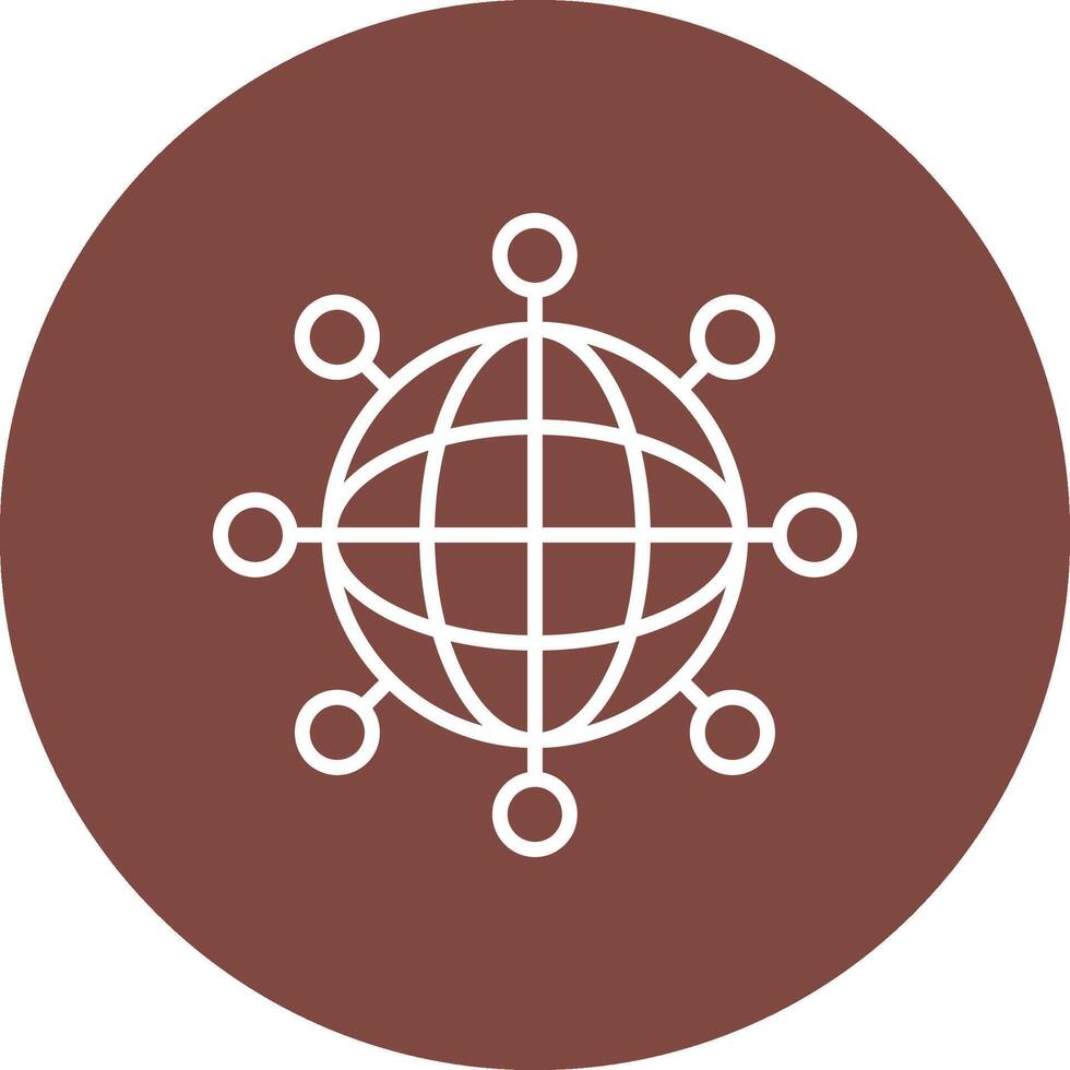 Internet Line Multi Circle Icon vector