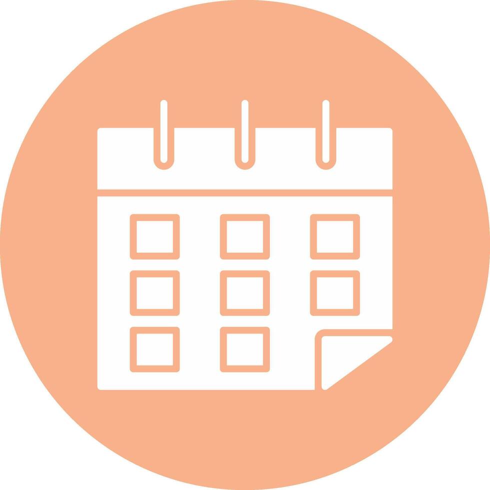 Calendar Glyph Multi Circle Icon vector