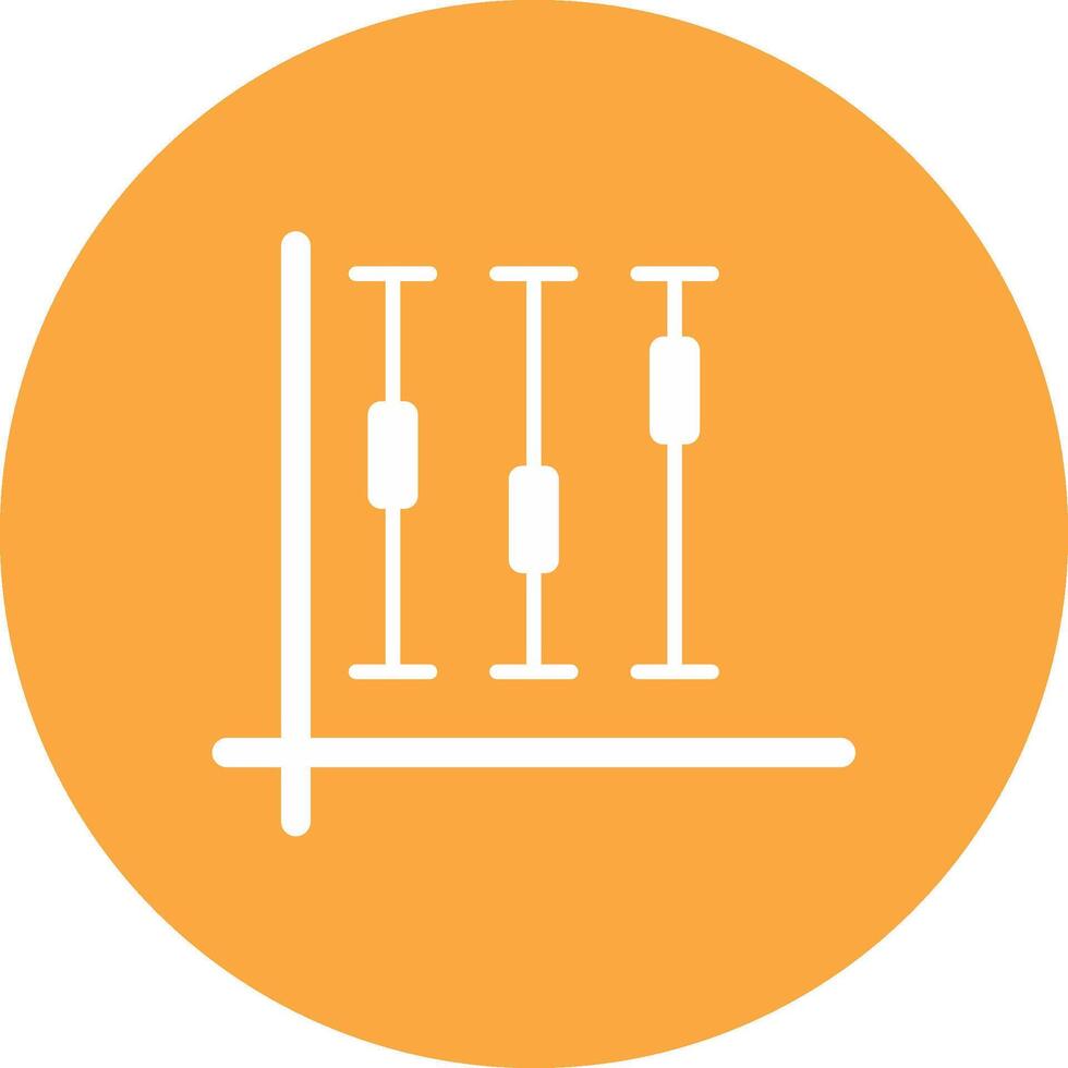 Box Plot Glyph Multi Circle Icon vector