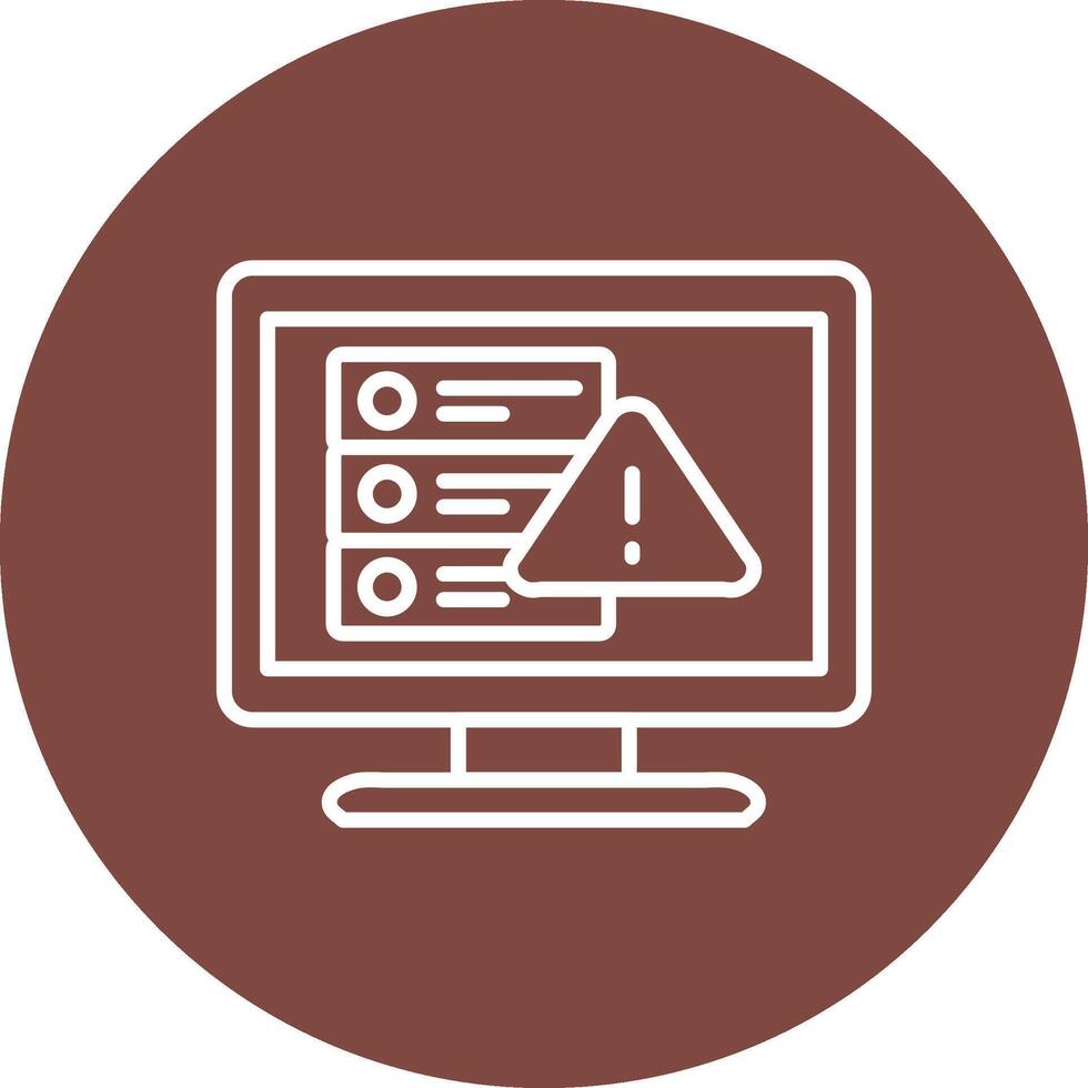 Warning Line Multi Circle Icon vector
