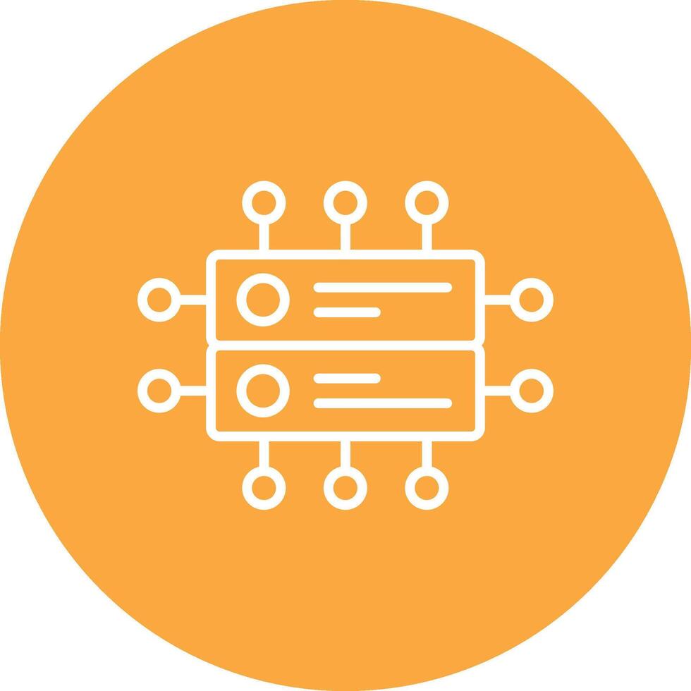 Data Network Line Multi Circle Icon vector