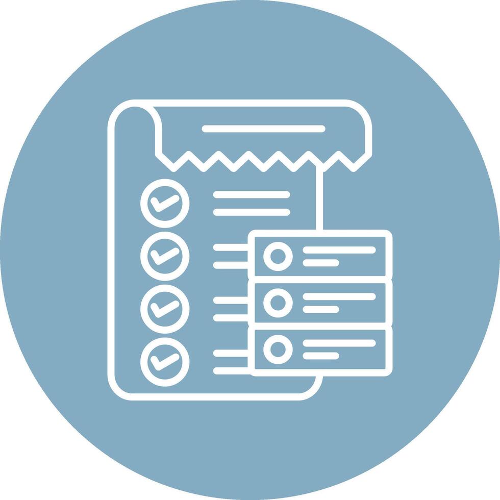 Data List Line Multi Circle Icon vector