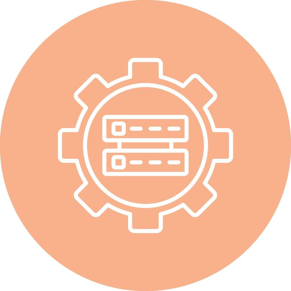 Data Management Line Multi Circle Icon vector