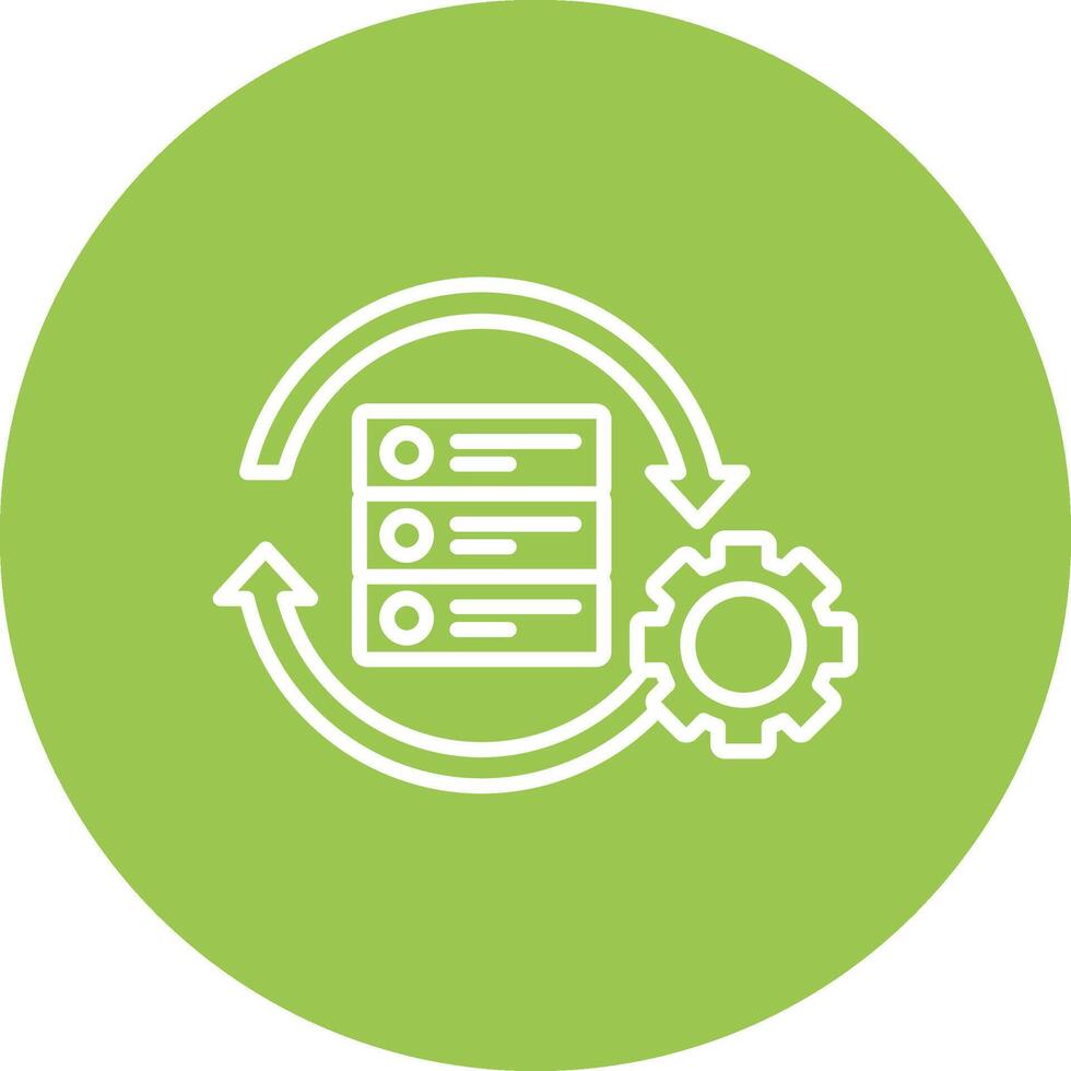Data Processing Line Multi Circle Icon vector