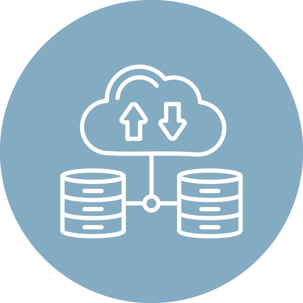 Data Network Line Multi Circle Icon vector