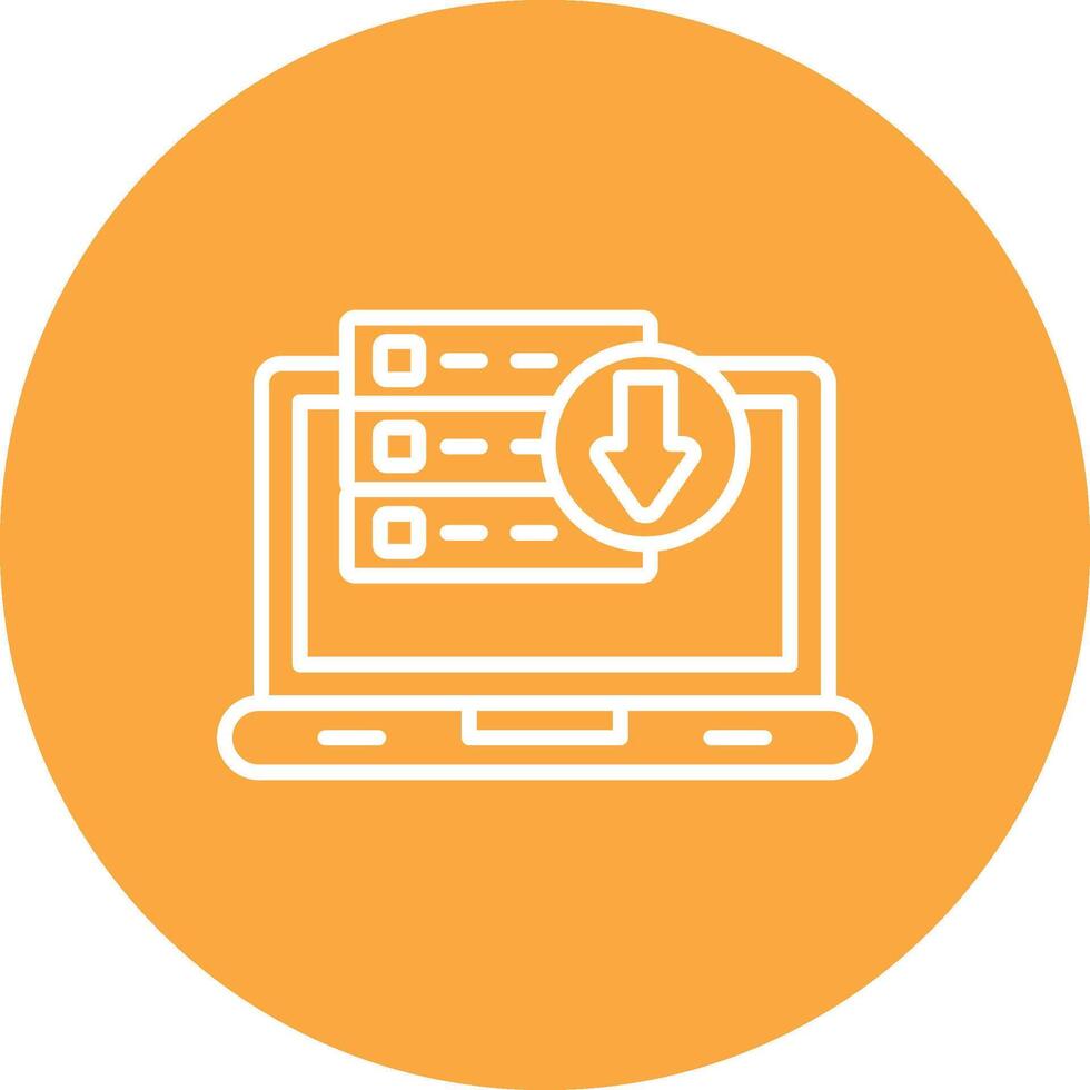 Downloading Data Line Multi Circle Icon vector