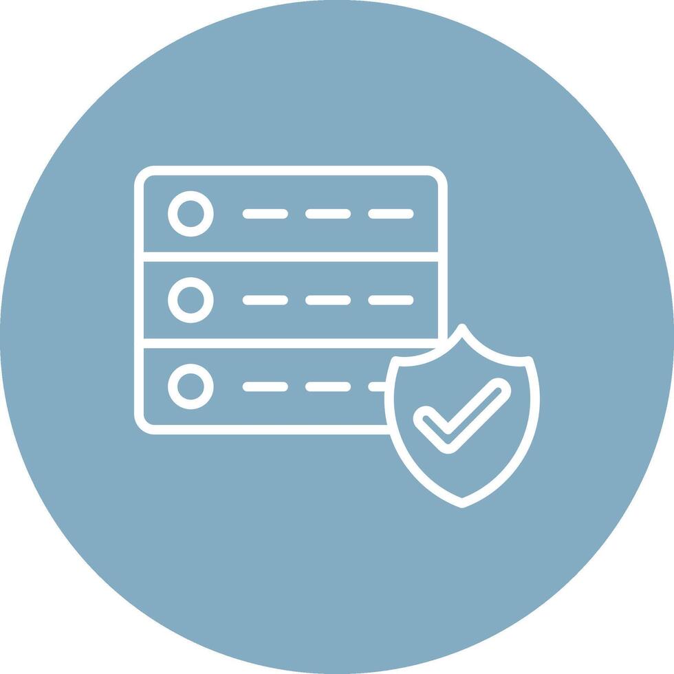 Data Protection Line Multi Circle Icon vector