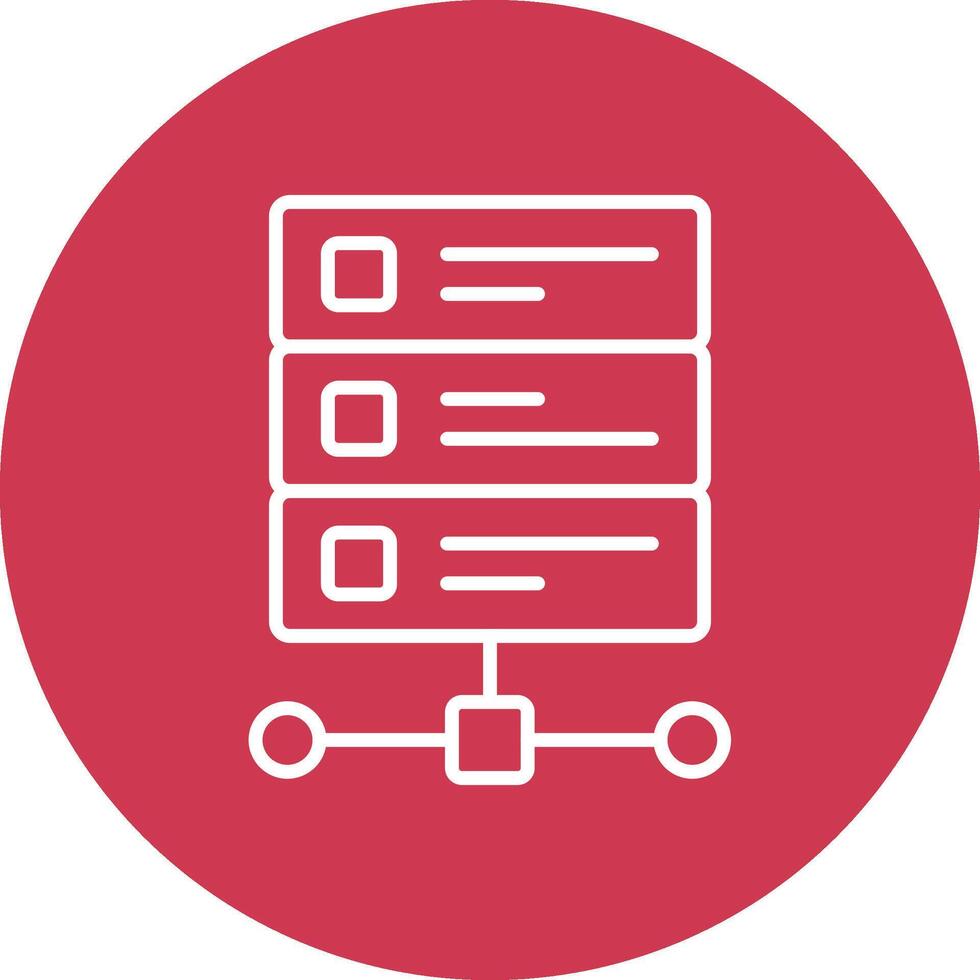 Database Line Multi Circle Icon vector