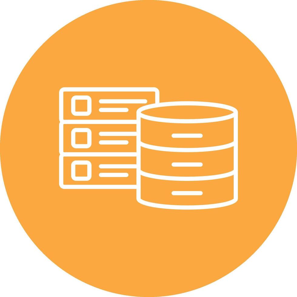 Databases Line Multi Circle Icon vector