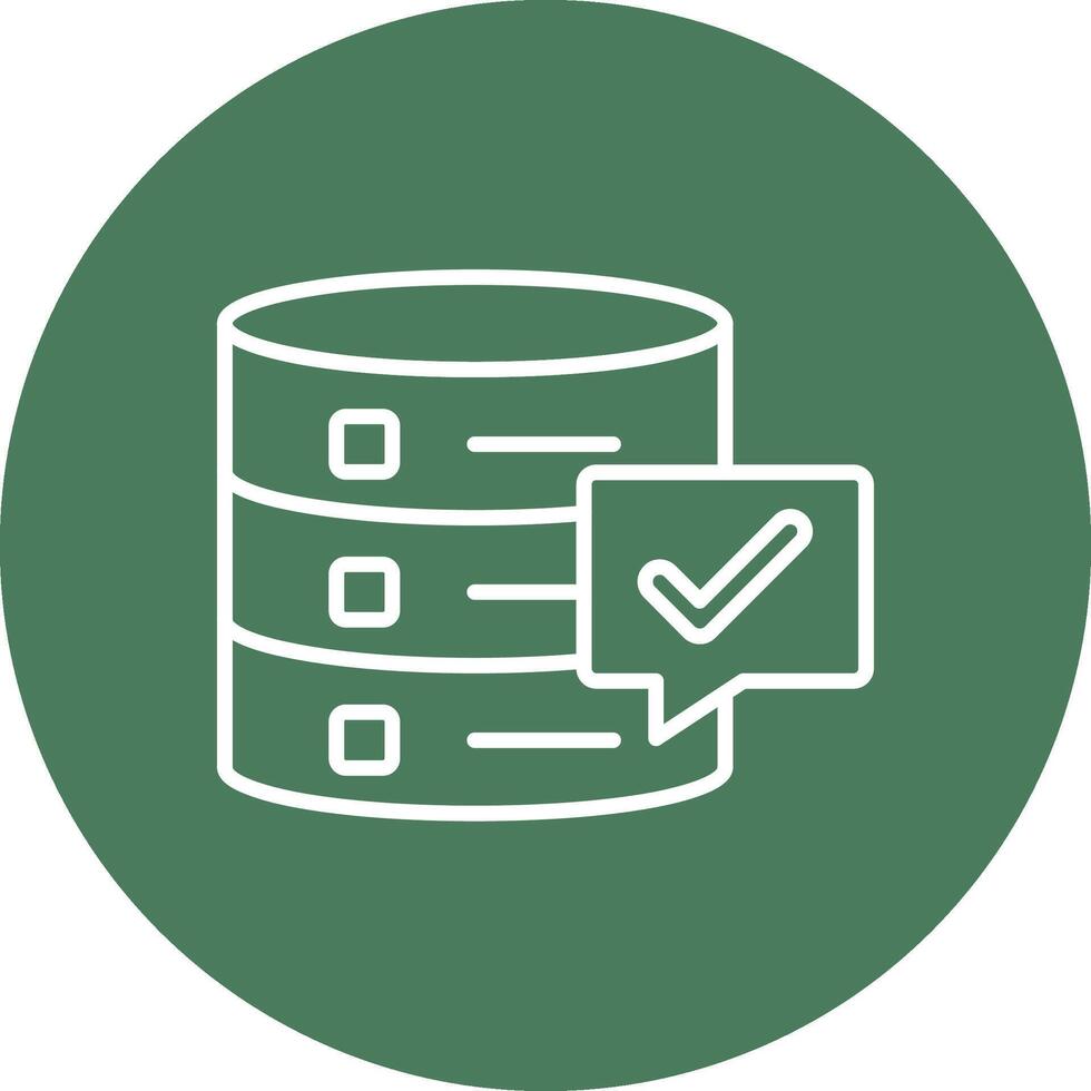 Data Quality Line Multi Circle Icon vector