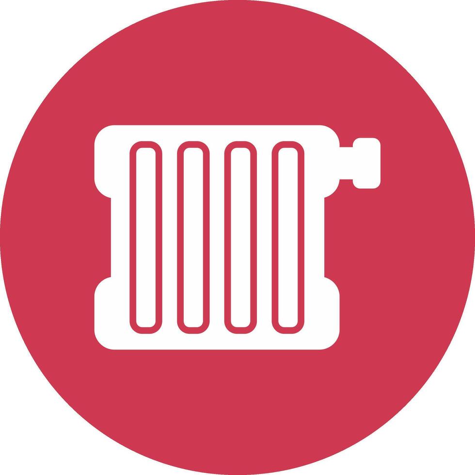 Radiator Glyph Multi Circle Icon vector