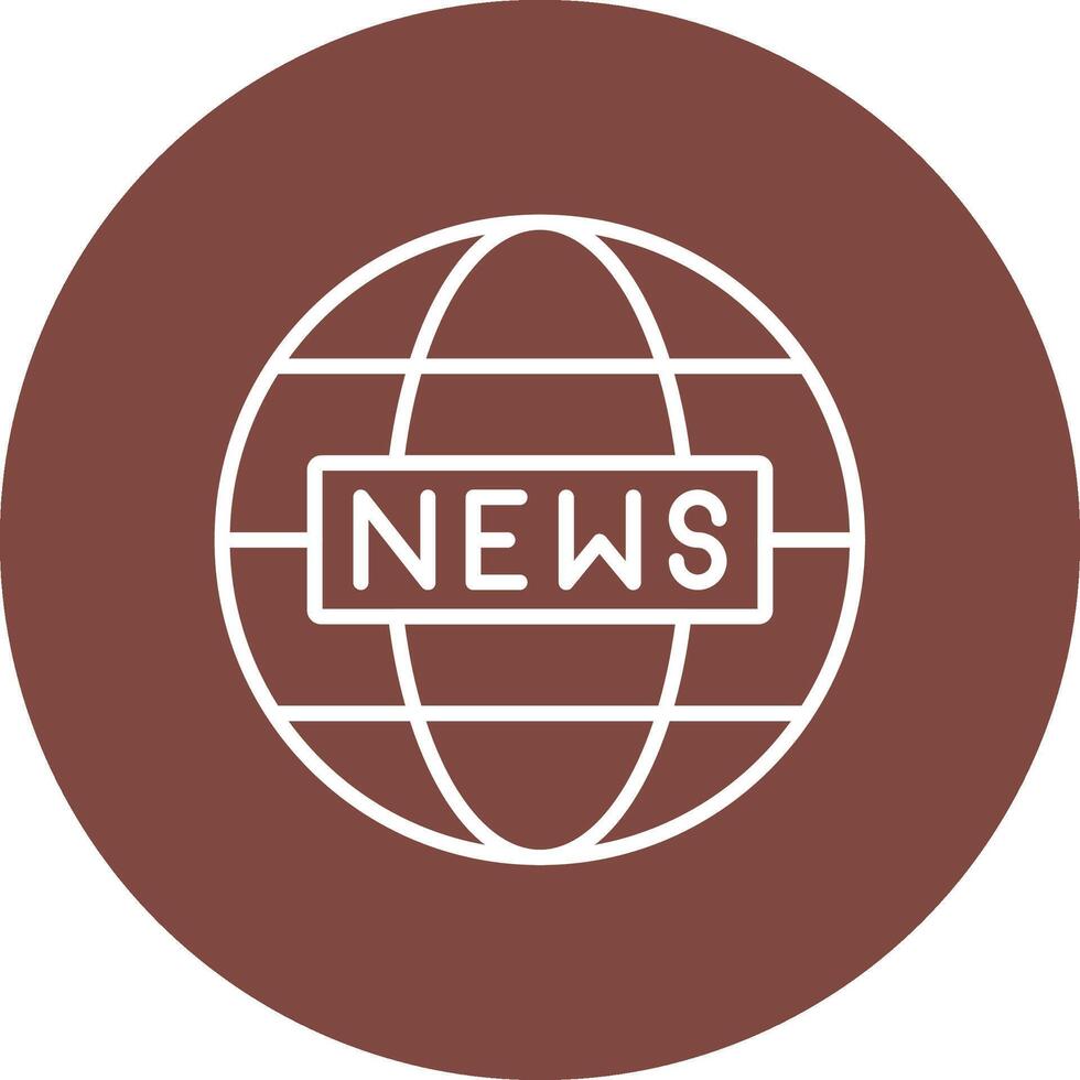 World News Line Multi Circle Icon vector