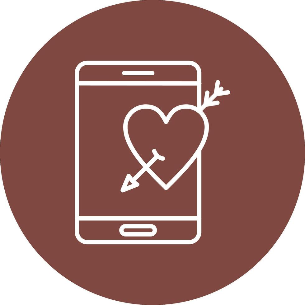 Cupid Line Multi Circle Icon vector