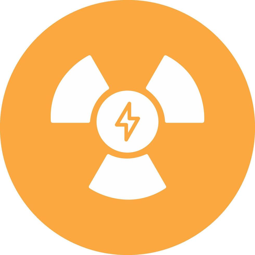 Nuclear Power Glyph Multi Circle Icon vector