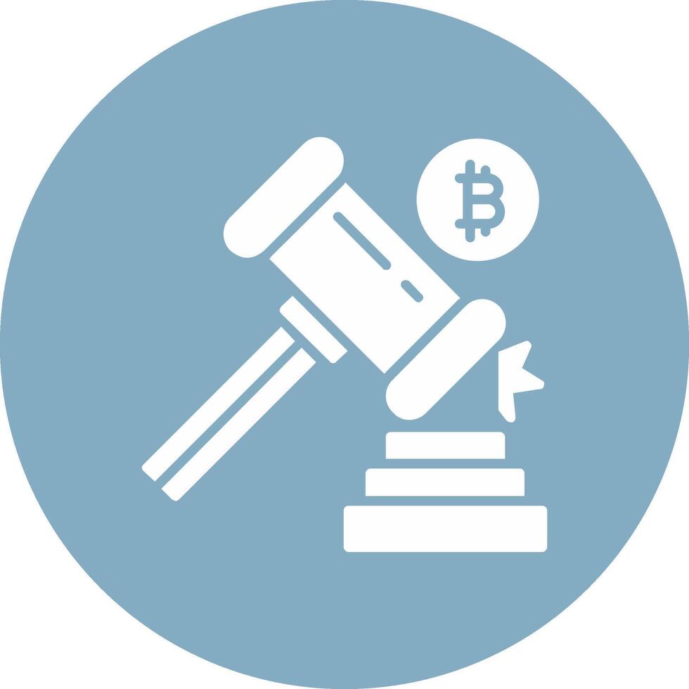 Bid Bid Glyph Multi Circle Icon vector