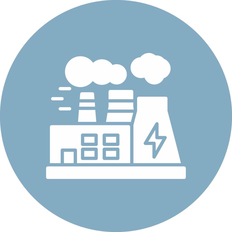 Power Plant Glyph Multi Circle Icon vector