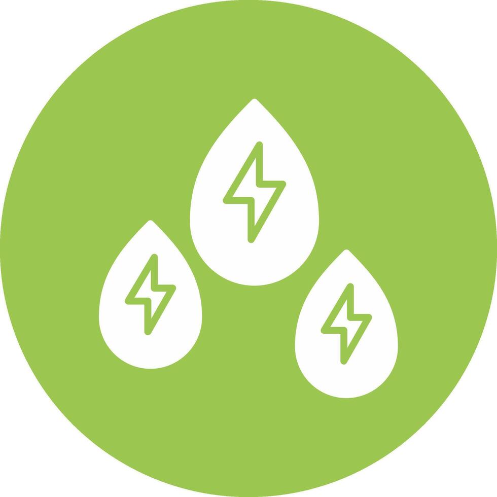 Hydro Power Glyph Multi Circle Icon vector