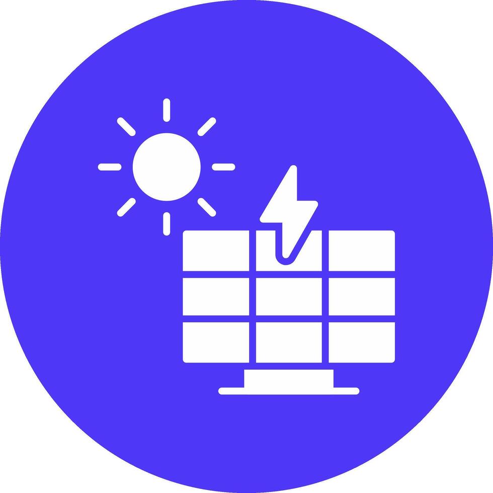 Solar Power Glyph Multi Circle Icon vector