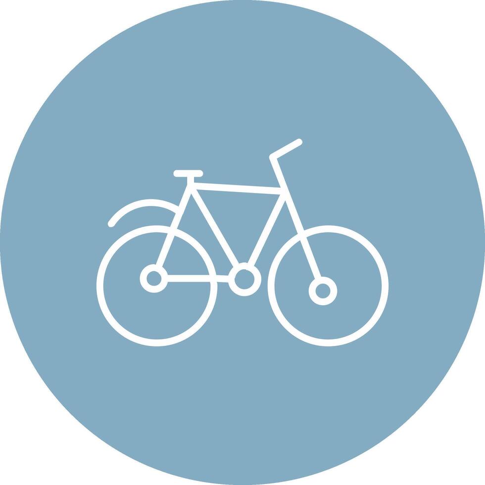 Bicycle Line Multi Circle Icon vector