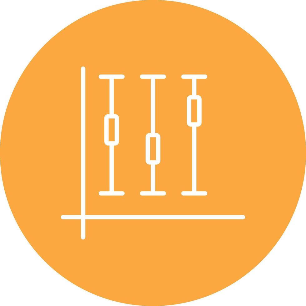 Box Plot Line Multi Circle Icon vector