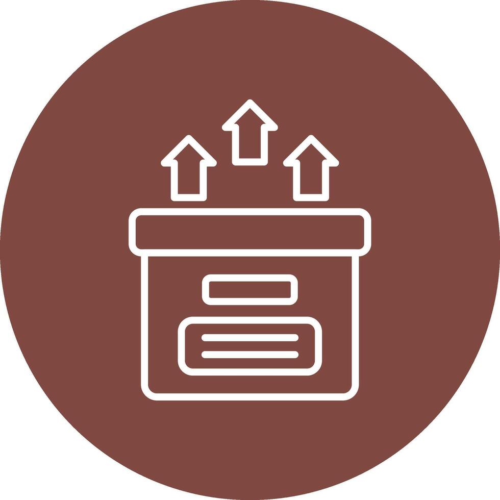 Storage Box Line Multi Circle Icon vector