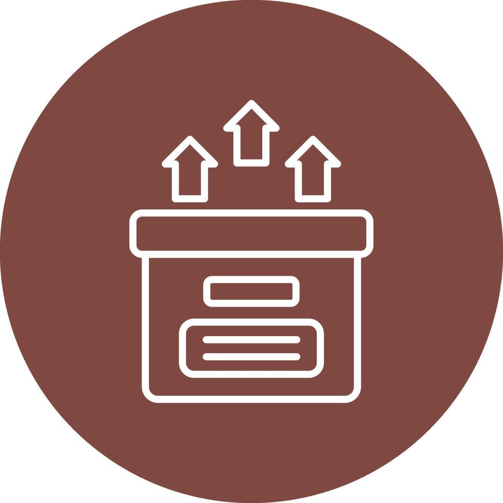 Storage Box Line Multi Circle Icon vector