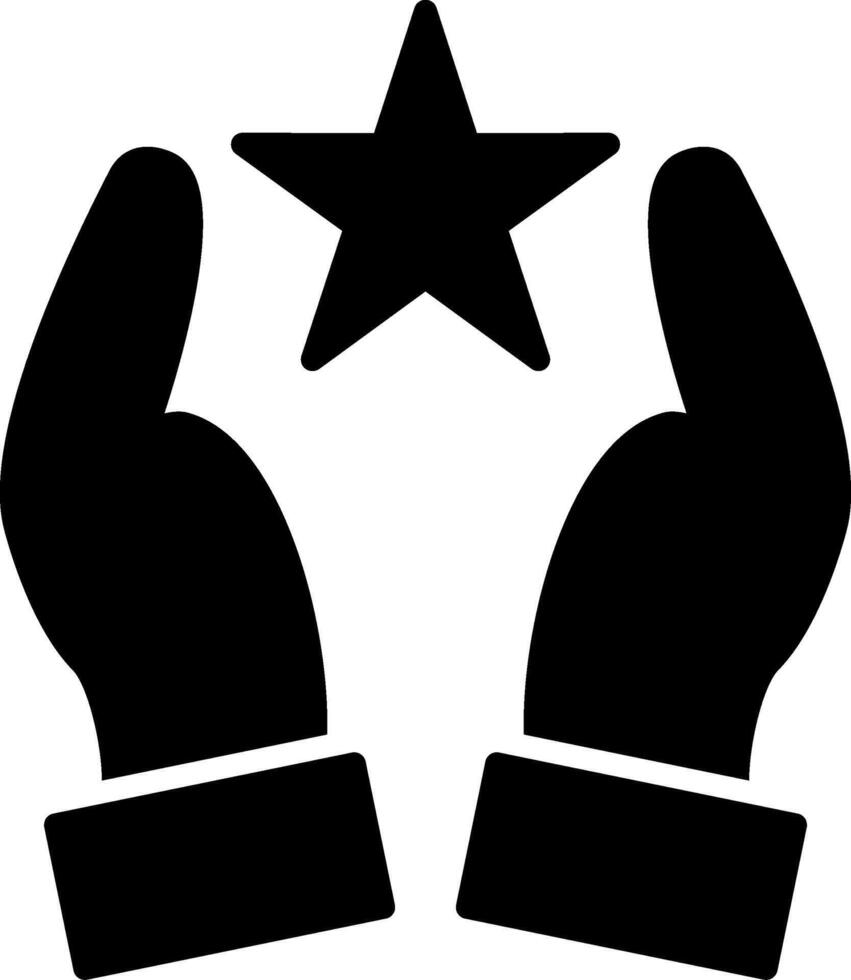 Hands Glyph Icon vector