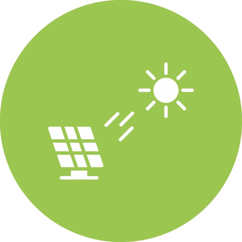 Solar Power Glyph Multi Circle Icon vector