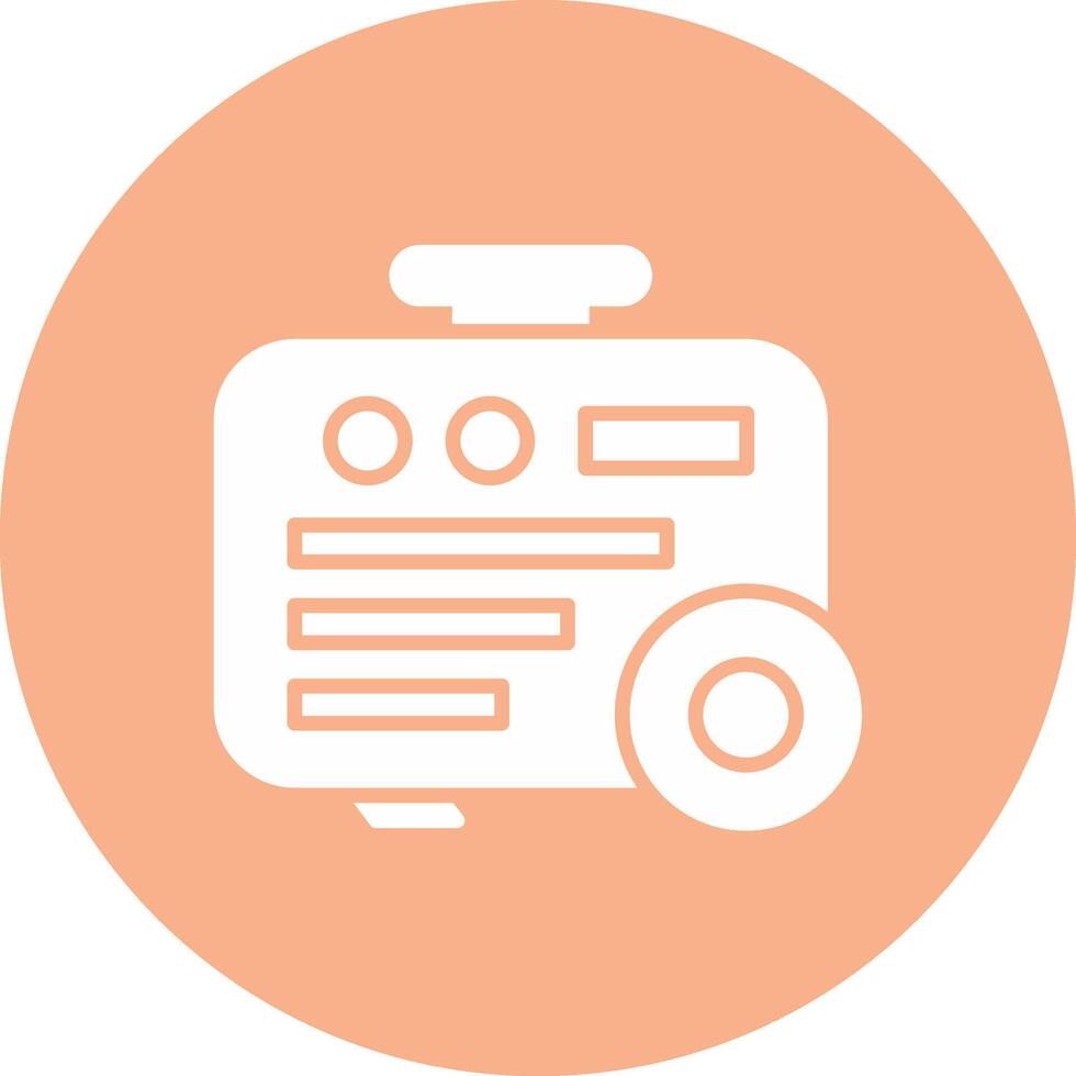Electric Generator Glyph Multi Circle Icon vector