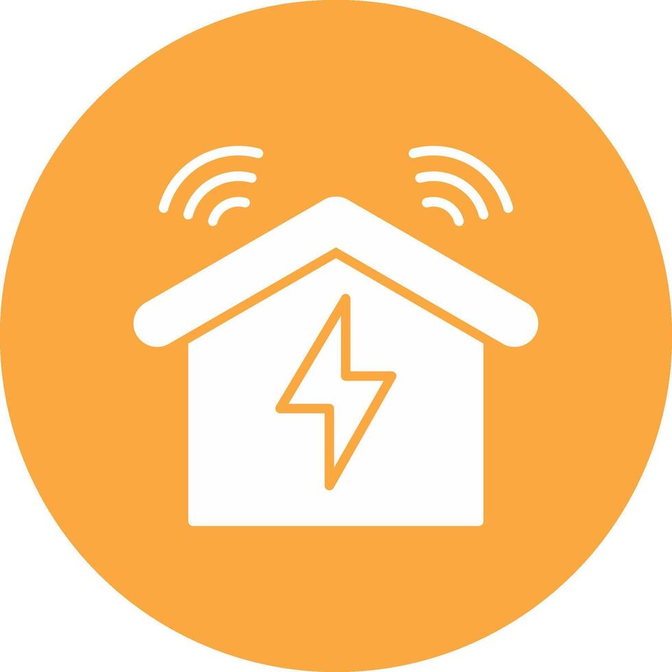Smart Home Glyph Multi Circle Icon vector