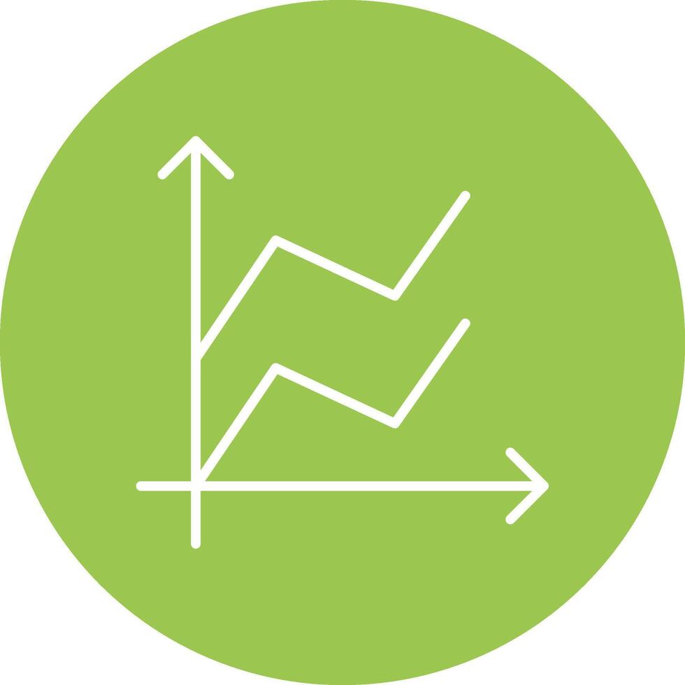 Area Graph Line Multi Circle Icon vector
