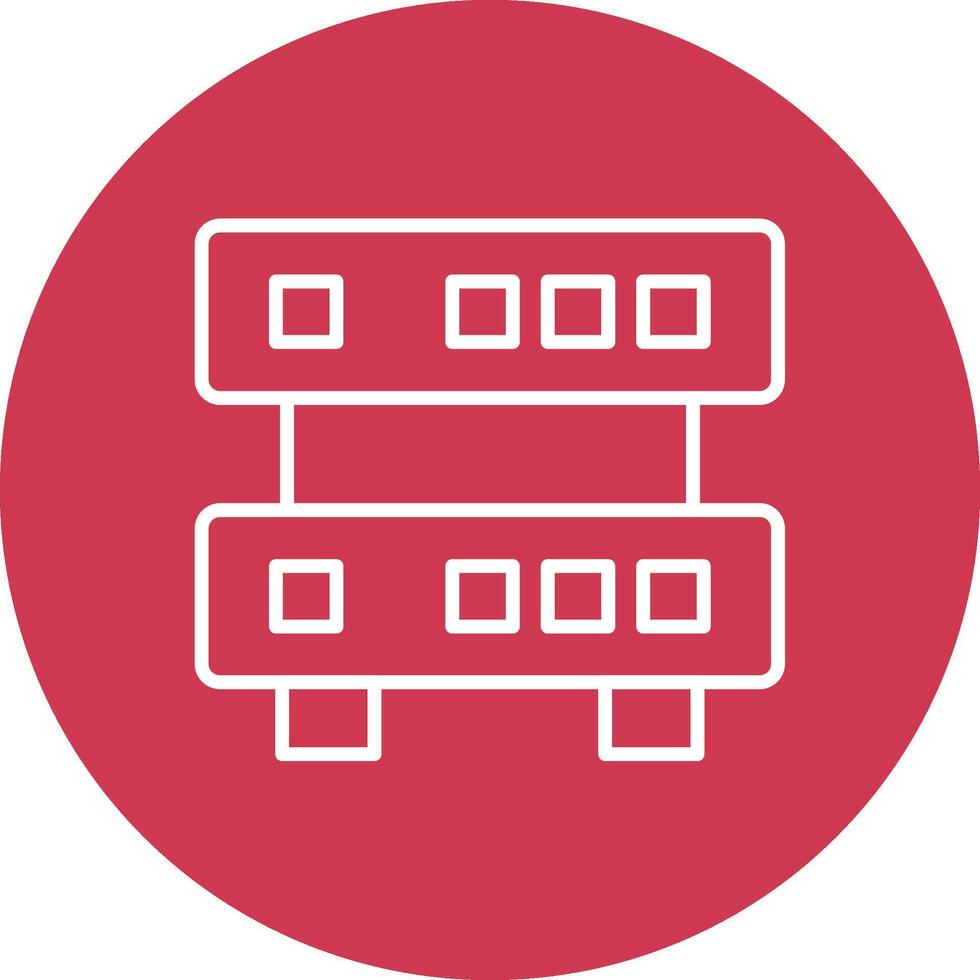 Data Quality Line Multi Circle Icon vector