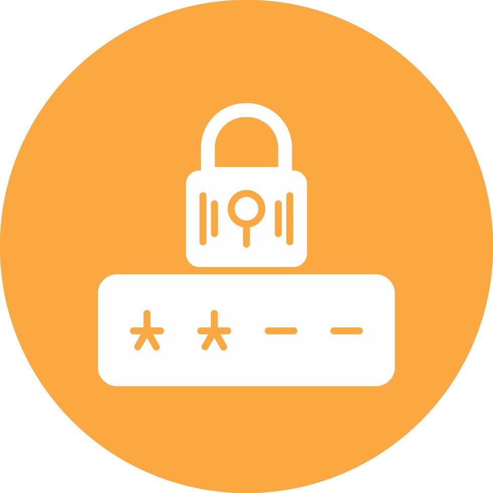 Password Glyph Multi Circle Icon vector