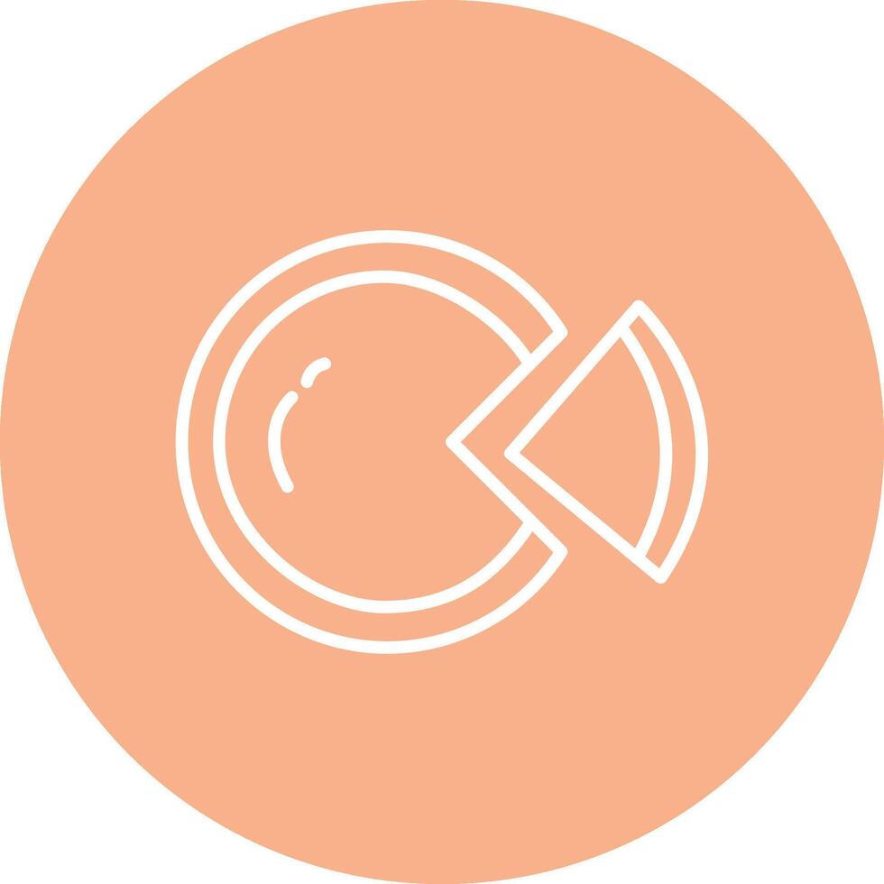 Dount Chart Line Multi Circle Icon vector