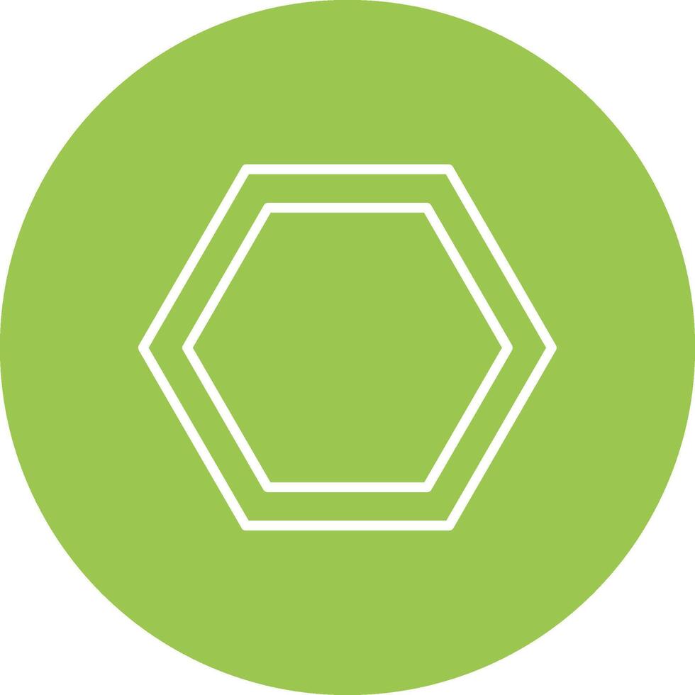 Hexagon Line Multi Circle Icon vector