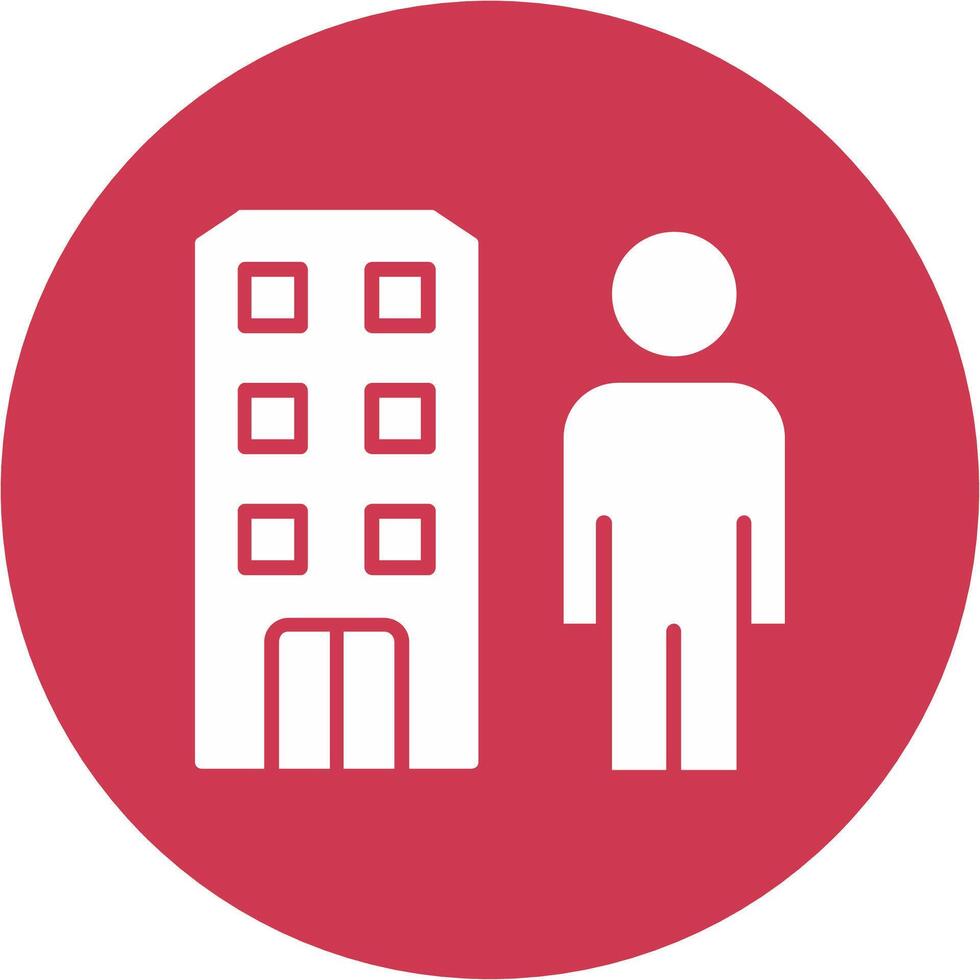Rasidential Area Glyph Multi Circle Icon vector