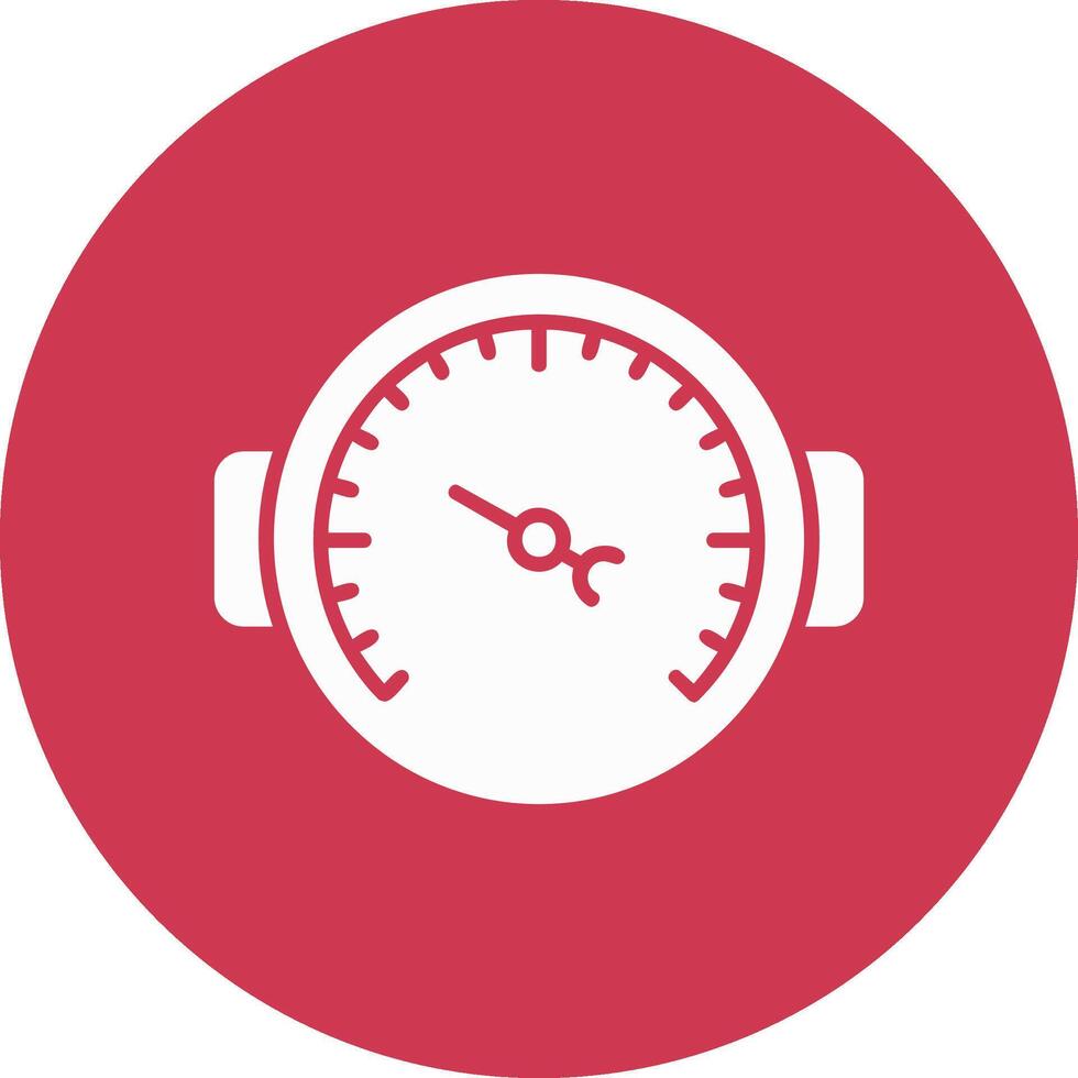 Pressure Gauge Glyph Multi Circle Icon vector