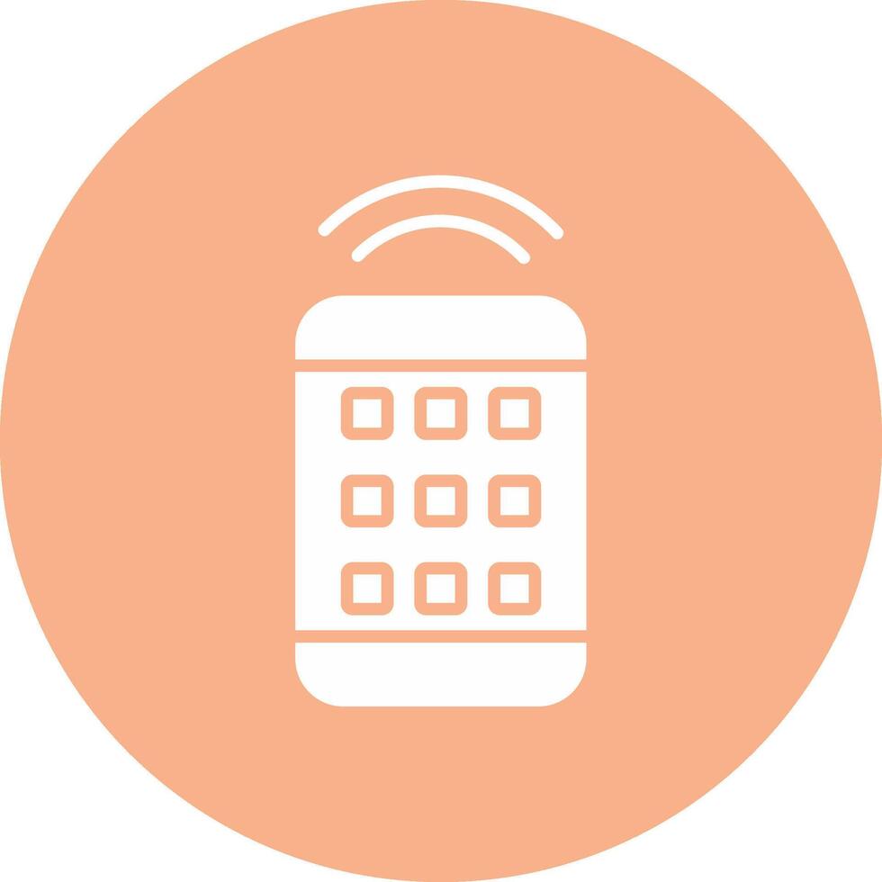 Remote Control Glyph Multi Circle Icon vector