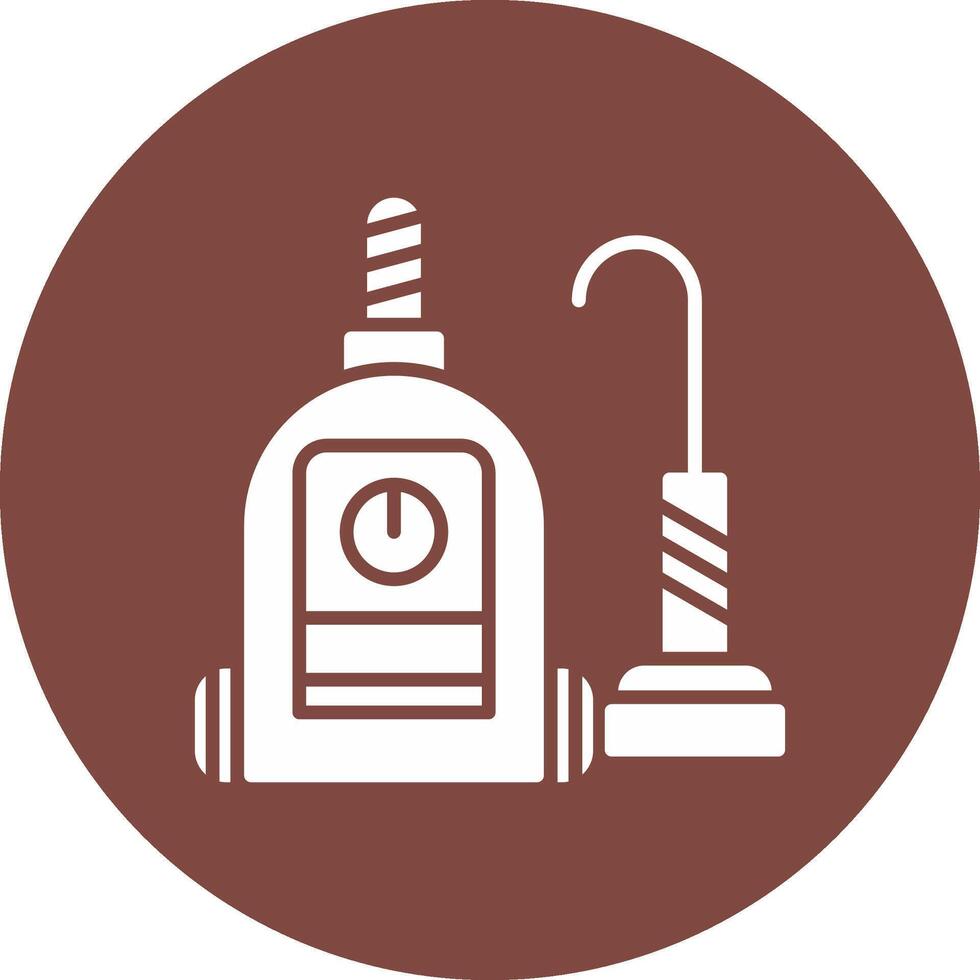 Vacuum Cleaner Glyph Multi Circle Icon vector