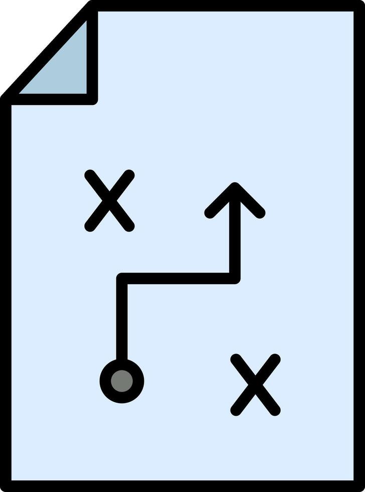 icono lleno de línea de estrategia vector