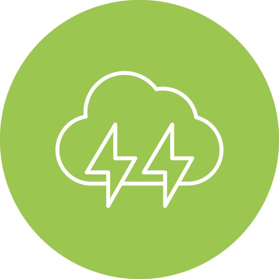 Lightening Line Multi Circle Icon vector
