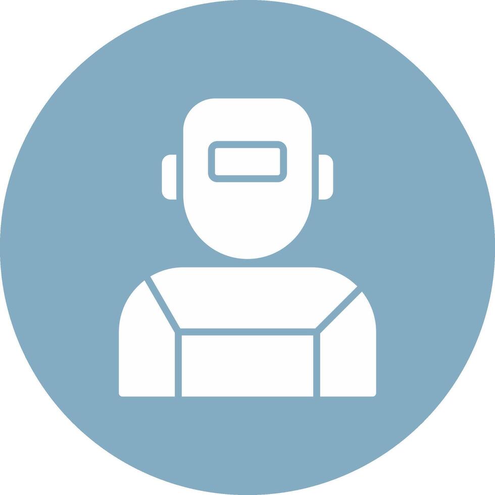 Welder Glyph Multi Circle Icon vector