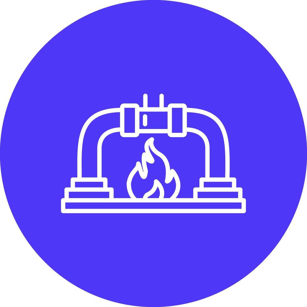 Gas PipeLine Multi Circle Line Multi Circle Icon vector