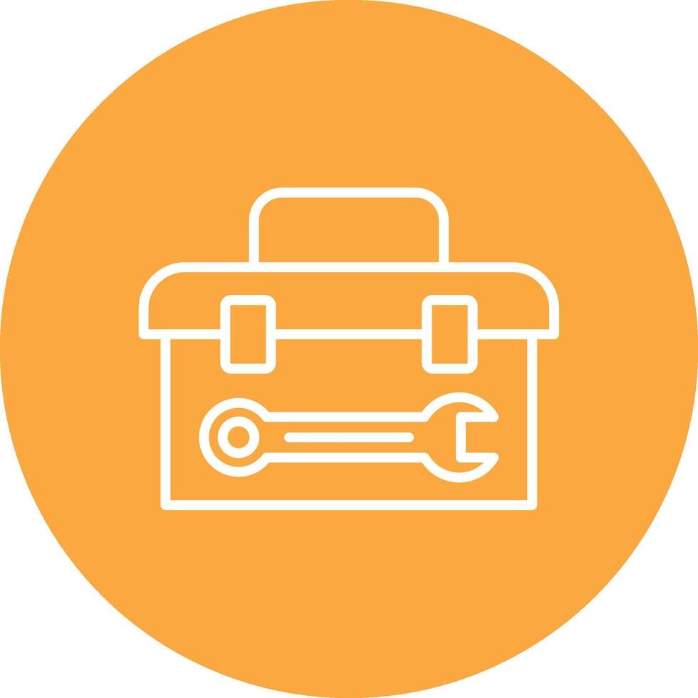 Tool Box Line Multi Circle Icon vector