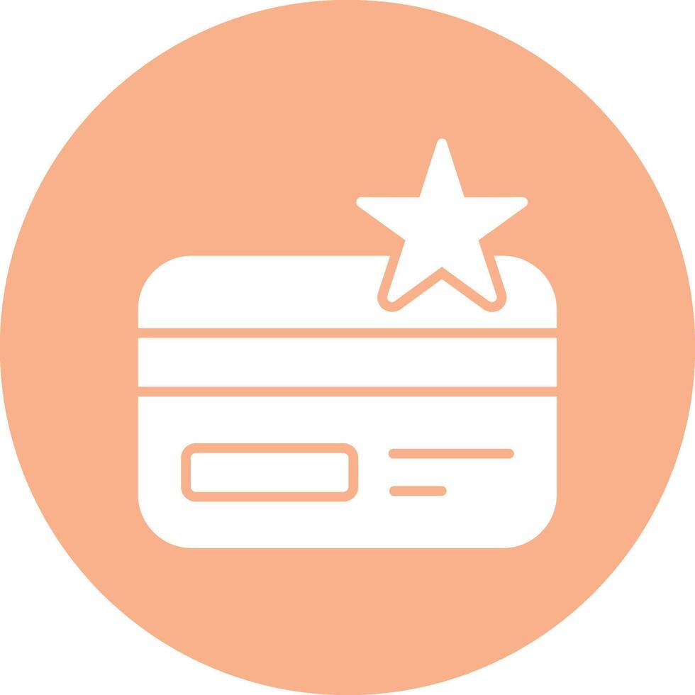 Loyalty Card Glyph Multi Circle Icon vector