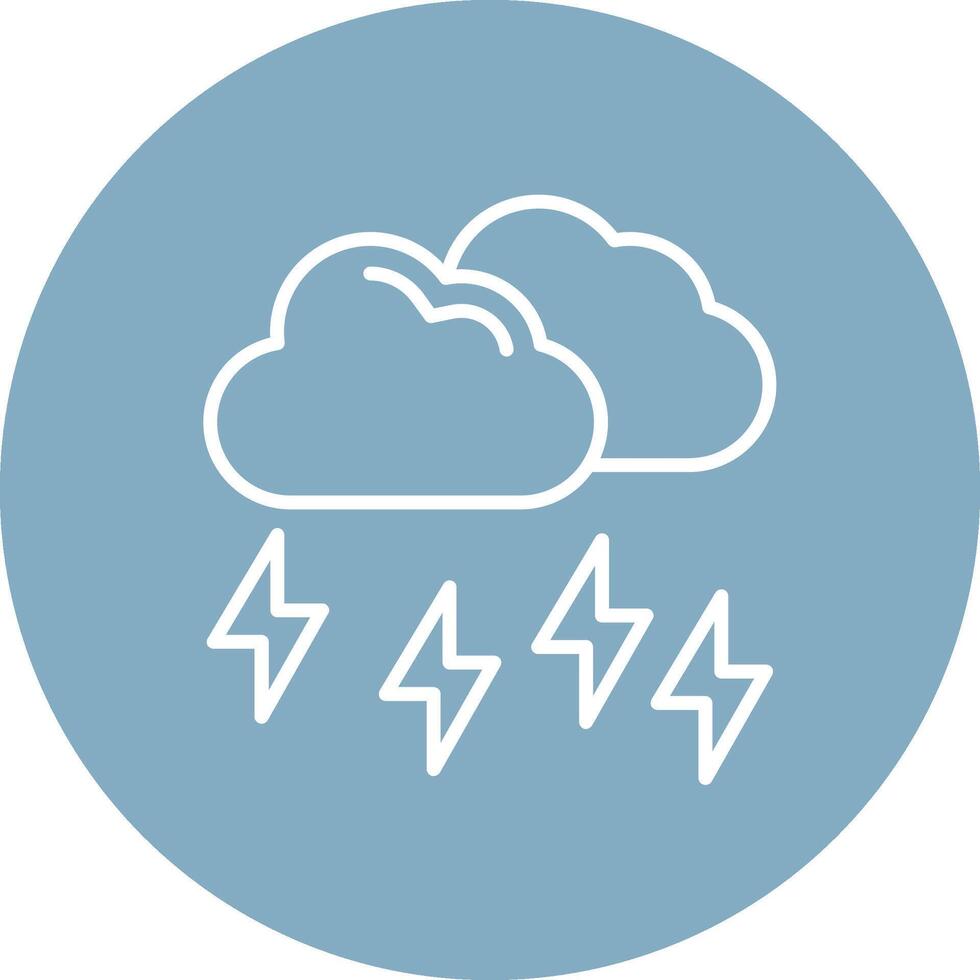 Rain Line Multi Circle Icon vector