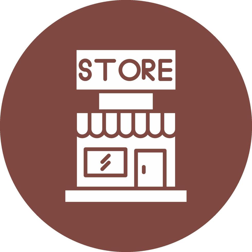 Store Glyph Multi Circle Icon vector